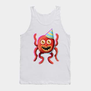 Colorful Birthday Monster Octopus (no shadow) Tank Top